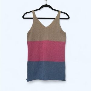 2/$30 Heyson Color Block Sleeveless Sweater SZ S